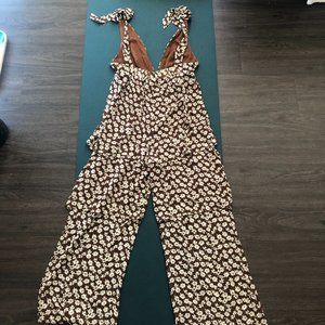 Urban Outfitters Retro Floral Fall Jumpsuit